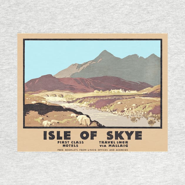 Isle of Skye, Scotland - Vintage Railway Travel Poster Design by Naves